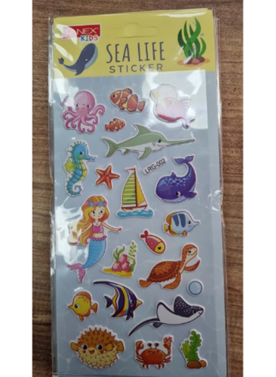 Tanex Sea Lıfe Stıcxker-3 Puffy Etiketi 10 Ad.Tnx-5102
