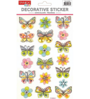 Tanex Sevimli Kelebek Serisi Puffy Etiketi Tnx-25350