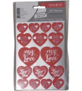 Tanex Sılver Kalp Etiketi-2 Tnx-342 (1 Adet)