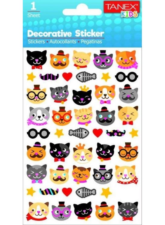 Tanex Stickers Eu Puffy Damla Etiket Kedi Serisi 5 Ad. Tnx-25043 Tanex Stickers Eu Puffy Damla Etiket Kedi Serisi 5 Ad. Tnx-25043