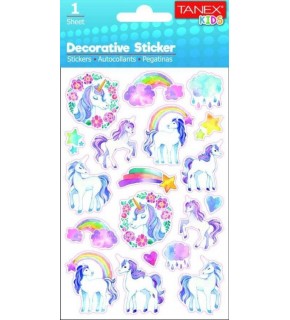 Tanex Stickers Eu Puffy Damla Etiket Unıcorn Serisi 5 Ad. Tnx-25074