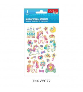 Tanex Stickers Eu Puffy Damla Etiket Unıcorn Serisi . Tnx-25077 (1 Adet)