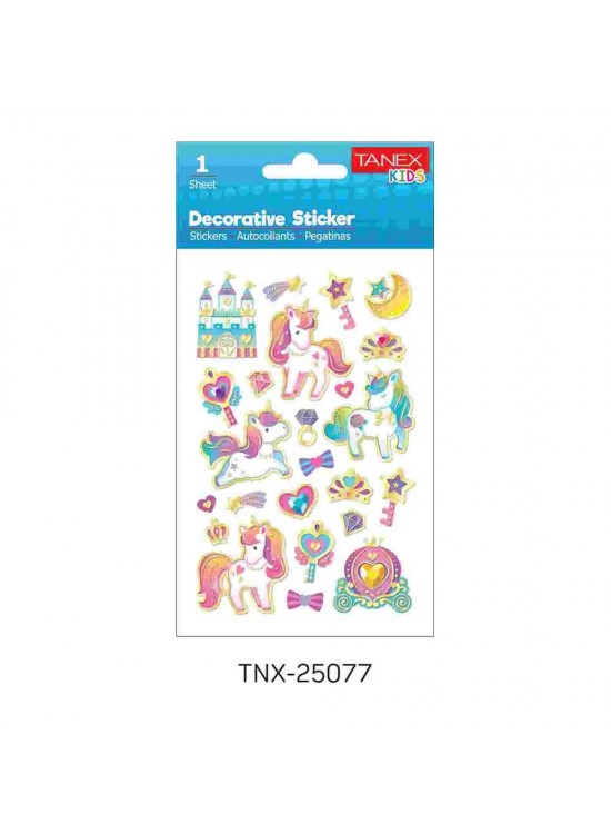 Tanex Stickers Eu Puffy Damla Etiket Unıcorn Serisi . Tnx-25077 (1 Adet)
