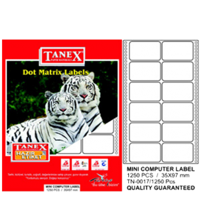 Tanex Sürekli Form Etiket 1250 Lİ 35x97