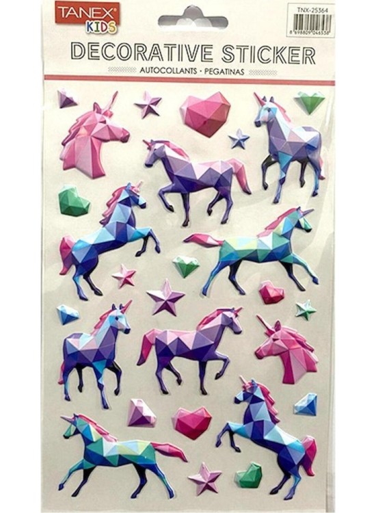 Tanex Unıcorn 3-d Serisi Puffy Etiketi Tnx-25364 Tanex Unıcorn 3-d Serisi Puffy Etiketi Tnx-25364