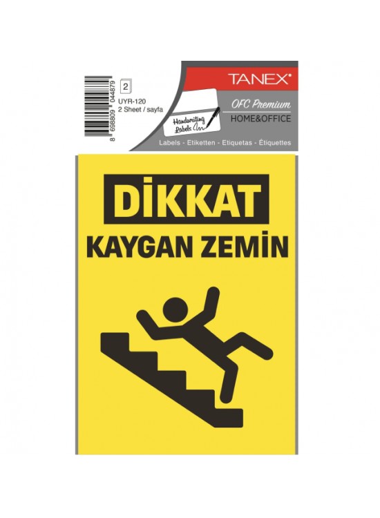 Tanex Uyr-120 Kaygan Zemin Uyari Etiketi 2 Li 