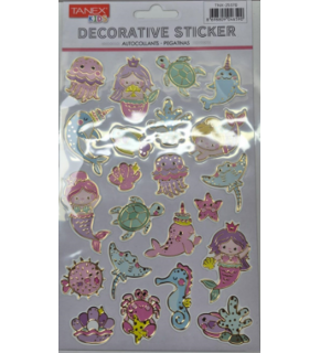 Tanex Yaldızlı Deniz Kızı Serisi Puffy Etiketi Tnx-25370