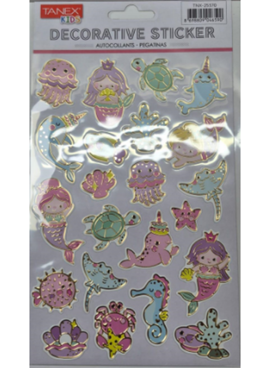 Tanex Yaldızlı Deniz Kızı Serisi Puffy Etiketi Tnx-25370 Tanex Yaldızlı Deniz Kızı Serisi Puffy Etiketi Tnx-25370