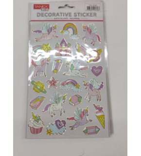 Tanex Yaldızlı Unıcorn Serisi Puffy Etiketi Tnx-25369