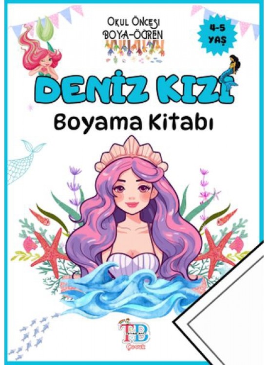 Tb Çoçuk Boyama Kitabı Deniz Kızı 40 Syf