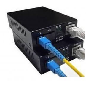 Teldata Media Converter Single Mode 10-100-1000 20 Km Dual Sc 2 Li Paket Set