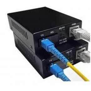 Teldata Media Converter Single Mode 10-100-1000 3 Km Only SC-SX TX-A-B-KITSET