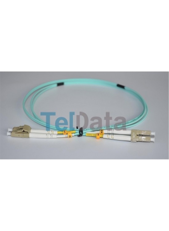 TELDATA TLD-LCLCOM21 LC-UPC-LC-UPC MM DX OM3 1 METRE FIBER OPTIK PATCHCORD