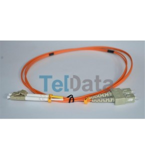 TELDATA TLD-SCLCOM21 SC-UPC-LC-UPC MM DX OM2 1 METRE FIBER OPTIK PATCHCORD