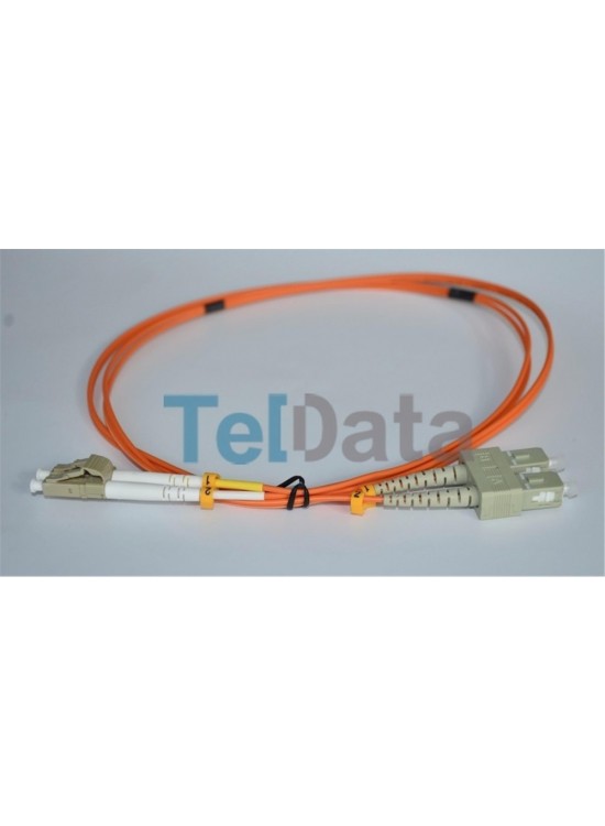 TELDATA TLD-SCLCOM23 SC-UPC-LC-UPC MM DX OM2 3 METRE FIBER OPTIK PATCHCORD