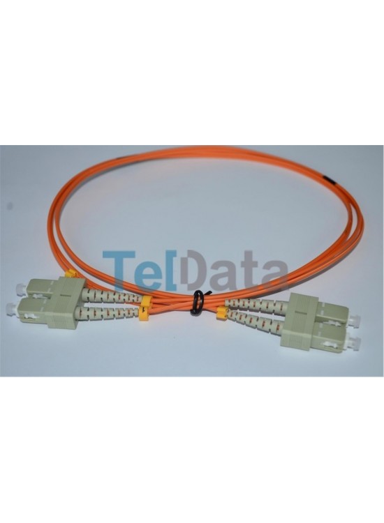 TELDATA TLD-SCMM85 SC-UPC-SC-UPC MM DX OM2 1 METRE FIBER OPTIK PATCHCORD