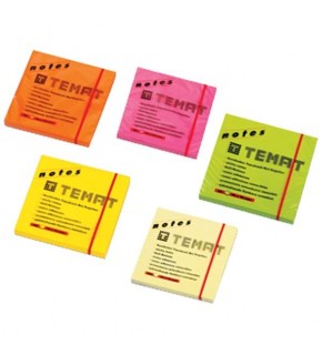 Temat Yapışkanlı Not Kağıdı 75x75 MM Fosforlu Pembe 10612 (1 Adet)