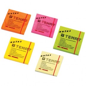 Temat Yapışkanlı Not Kağıdı 75x75 MM Fosforlu Sarı 11515 (1 Adet)