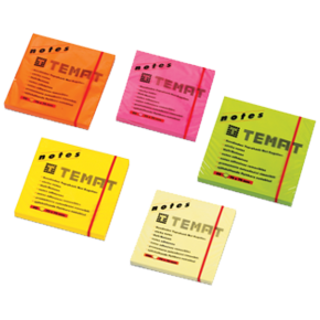 Temat Yapışkanlı Not Kağıdı 75x75 MM Fosforlu Yeşil 10935 (1 Adet)