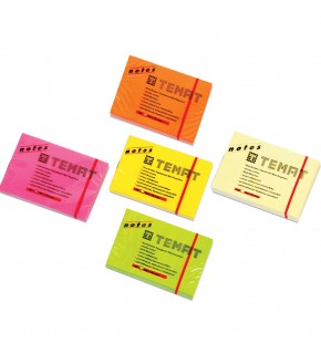 Temat Yapışkanlı Not Kağıdı Fosforlu Turuncu 50x75 MM 11579 (1 Adet)