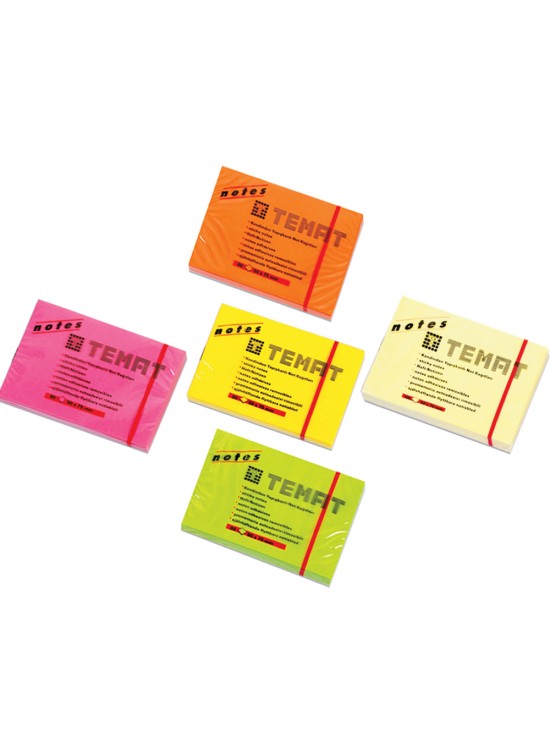 Temat Yapışkanlı Not Kağıdı Fosforlu Turuncu 50x75 MM 11579 (1 Adet) Temat Yapışkanlı Not Kağıdı Fosforlu Turuncu 50x75 MM 11579 (1 Adet)