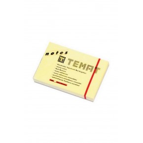Temat Yapışkanlı Not Kağıdı Pastel Sarı 50x75 MM 11356 (1 Adet)
