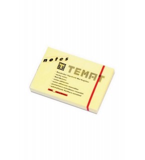 Temat Yapışkanlı Not Kağıdı Pastel Sarı 50x75 MM 11356 (1 Adet)