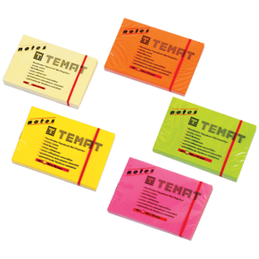 Temat Yapışkanlı Not Kağıt 50x75 MM Fosforlu Pembe 11609 (1 Adet)