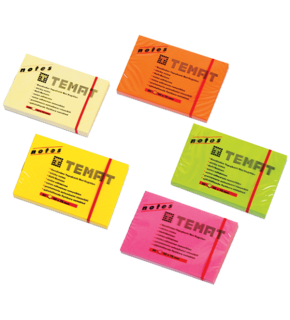 Temat Yapışkanlı Not Kağıt 50x75 MM Fosforlu Pembe 11609 (1 Adet)