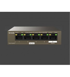 Tenda G0-5G-PoE 5 Port 4 Port Poe+ 10-100-1000 Switch Çelik Kasa POE Router