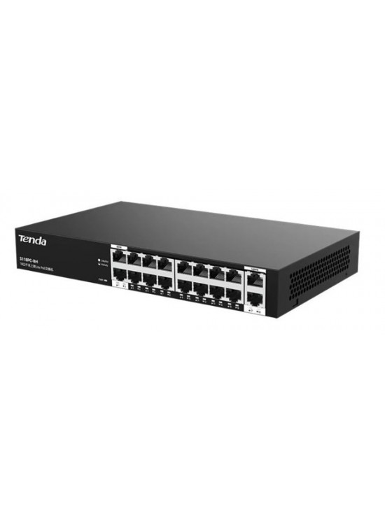 Tenda S218GPC-BH16FE PoE+ Port 167W 2x GE Uplink Switch