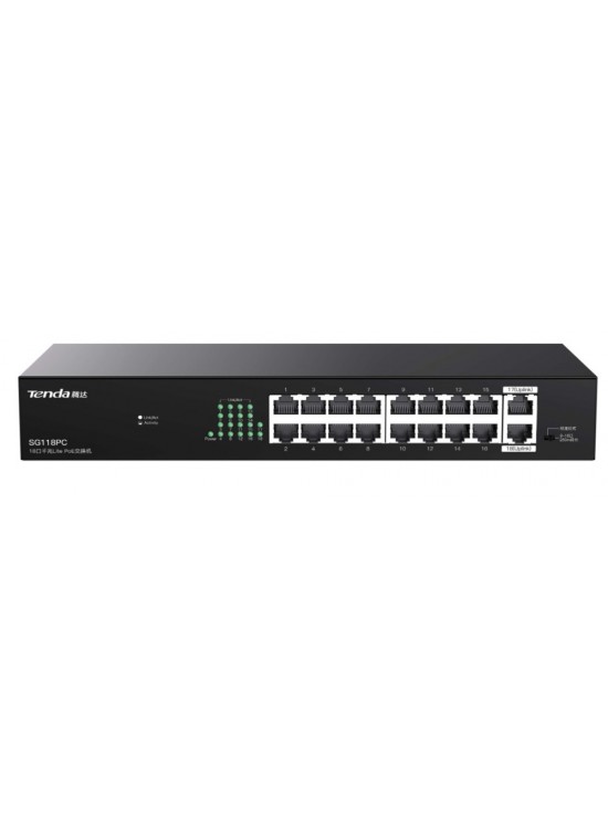 Tenda SG118PC SG118PC 18 Port Gigabit PoE Switch 100-100-1000 167W Tenda SG118PC SG118PC 18 Port Gigabit PoE Switch 100-100-1000 167W