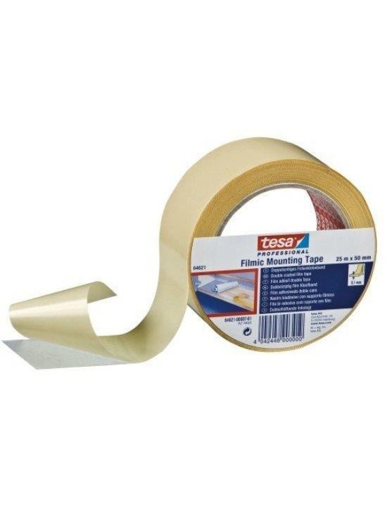 Tesa Çift Taraflı Bant Filmik Şeffaf 25x50 Mt 64621-00069-00