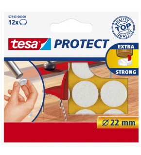 Tesa Keçe Zemin Koruyucu Daire 12x22 Beyaz 57893-00000