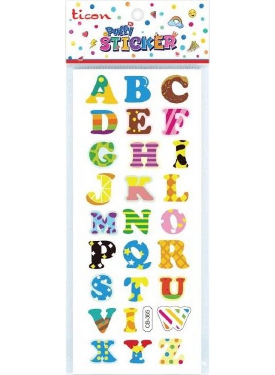 Ticon Puffy Sticker Harf Tps-005/2 (1 Adet)