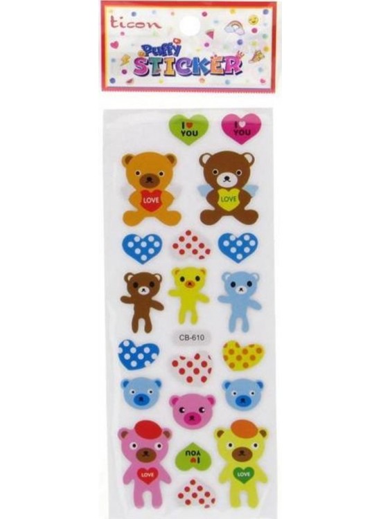 Ticon Puffy Sticker Hayvan Figürler Tps-007/19 (1 Adet)