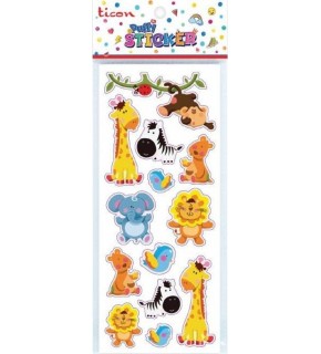 Ticon Puffy Sticker Hayvan Figürleri Tps-007/12 (1 Adet)