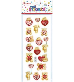 Ticon Puffy Sticker Kalp Tps-004/7 (1 Adet)