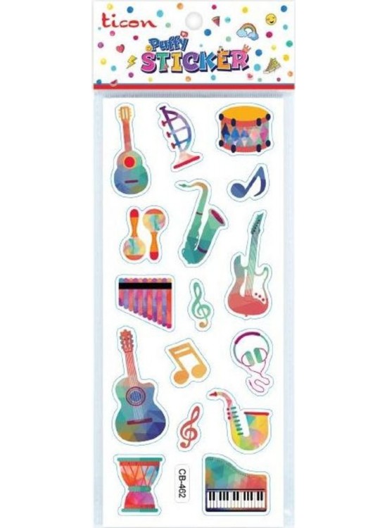 Ticon Puffy Sticker Müzik Aleti Tps-009/15 (1 Adet)