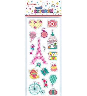 Ticon Puffy Sticker Paris Tps-009/1 (1 Adet)