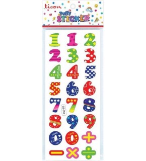 Ticon Puffy Sticker Rakam Tps-006/2 (1 Adet)