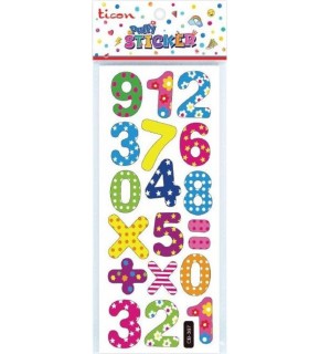 Ticon Puffy Sticker Rakam Tps-006/3 (1 Adet)