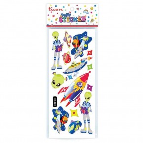 Ticon Puffy Sticker Uzay Figürleri Tps-014/1 (1 Adet)