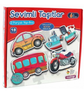 Todizoo Sevimli Taşıtlar Yapboz 12 Parça