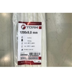 Tork TRK-1200-90W Beyaz 100lü Kablo Bağı