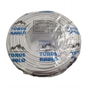 Toros Sinyal Kablo 3x1,5 Cca Beyaz (top-100 Mt)