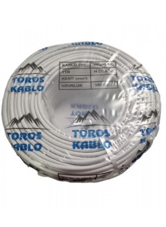 Toros Sinyal Kablosu 3x2,5 Cca Beyaz(top-100 Mt)