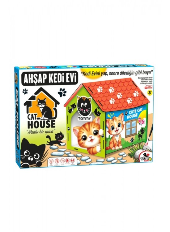 Totteriq Ahşap Boyama Kedi Evi 3006 Totteriq Ahşap Boyama Kedi Evi 3006