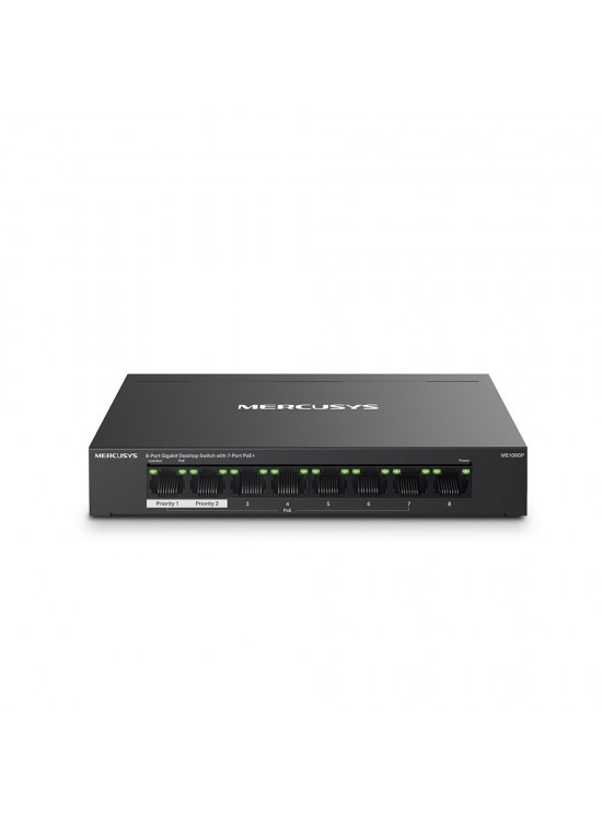 Tp-Link Mercusys MS108GP 7 Port 10-100-1000 Mbps Poe+ Switch Metal Kasa Tp-Link Mercusys MS108GP 7 Port 10-100-1000 Mbps Poe+ Switch Metal Kasa