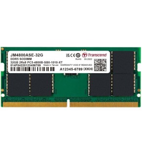 Transcend 32GB(1x32GB) 4800Mhz SODIMM CL40 DDR5 Notebook Ram (JM4800ASE-32G)